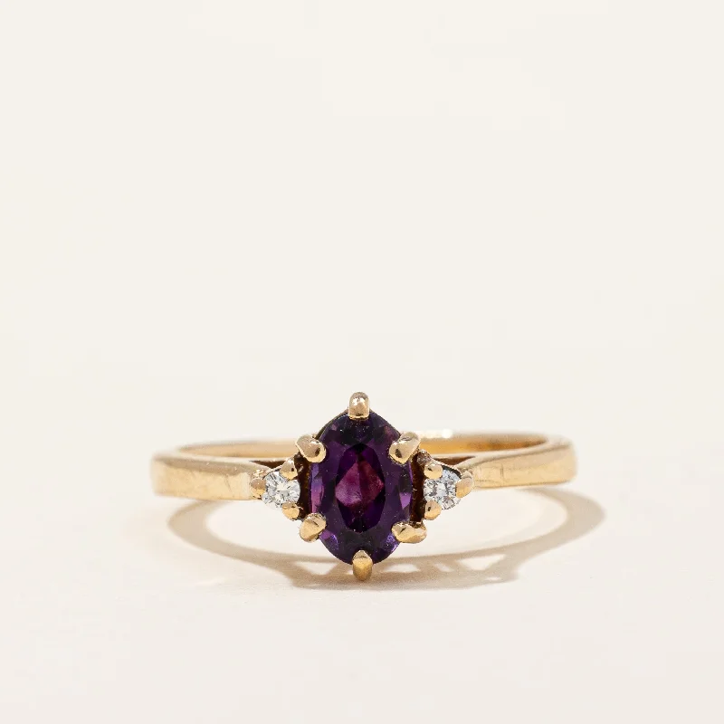 Colour Change Glass & Diamond Ring | 0.50ct, 0.02ctw | SZ 4.5 |