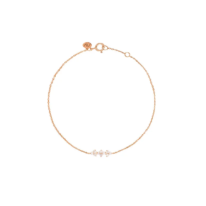 Fairy Lights 18K Rose Gold Bracelet w. Diamonds