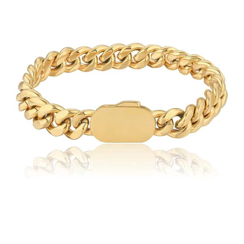 The Golden Age Ⅱ® - Cuban Link Bracelet 18K Gold (Push Button Clasp)