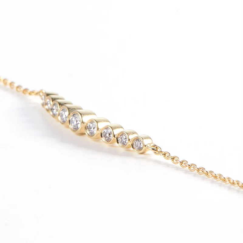 Noa 14K Gold Bracelet w. Diamonds