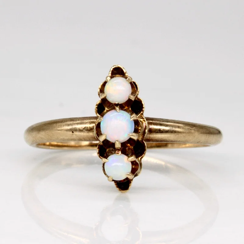 Vintage Opal Cocktail Ring | 0.24ctw | SZ 7.5 |