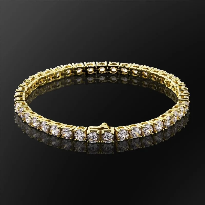 3/4/5mm Tennis Bracelet 14K Gold Plated