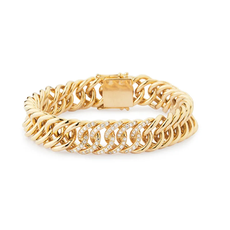 Sitana 18K Gold Bracelet w. 60 Diamonds