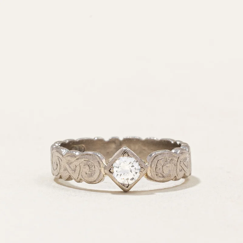 1995 Edinburgh Celtic Knot Diamond Ring | 0.18ct | SZ 4.5 |