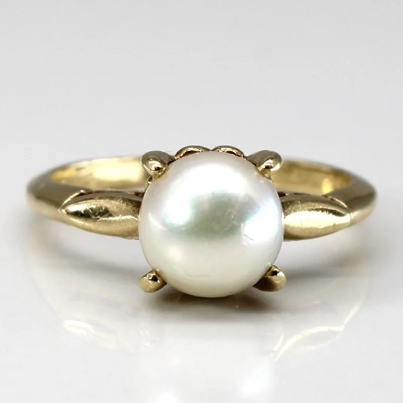 Birks' Prong Set Pearl Ring | SZ 5.5 |