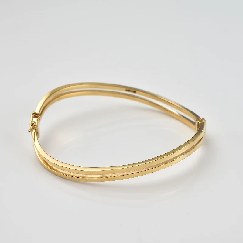 Ouro Double Bar Bangle in 9K Gold