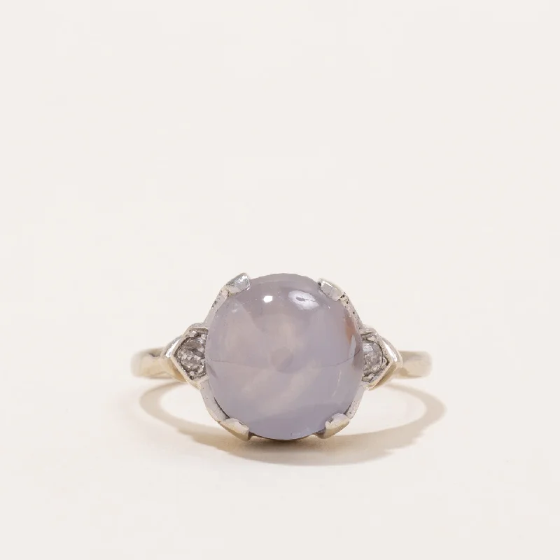 Star Sapphire & Diamond Cocktail Ring | 8.50ct, 0.08ctw | SZ 6.5 |