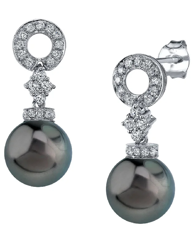 Tahitian South Sea Pearl & Diamond Royale Earrings