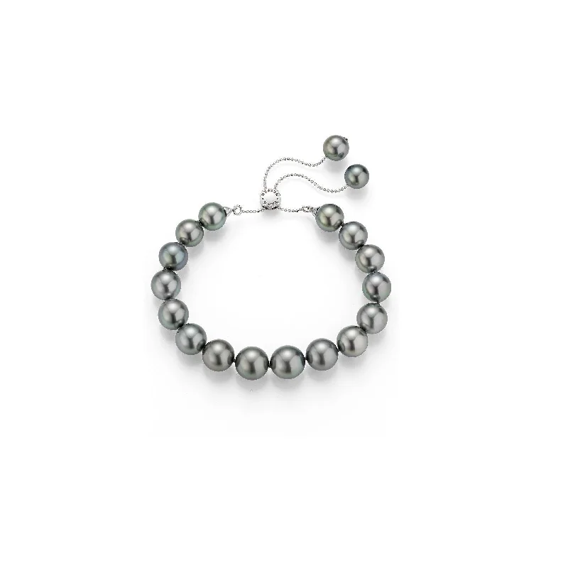 Transformable 18K Whitegold Bracelet w. Tahiti Pearls