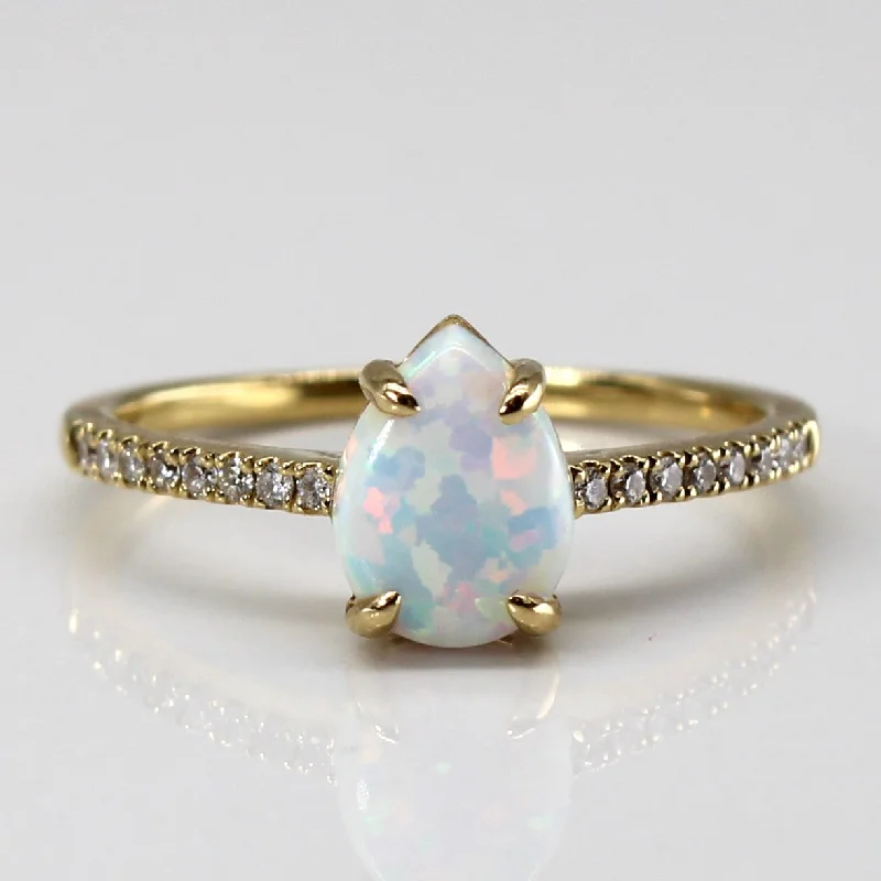 Opal & Diamond Ring | 0.70ct | 0.08ctw | SZ 6.5 |