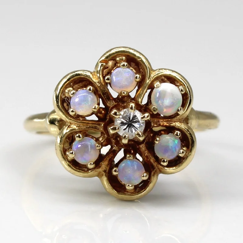 Opal & Diamond Cocktail Ring | 0.30ctw | 0.05ctw | SZ 5 |