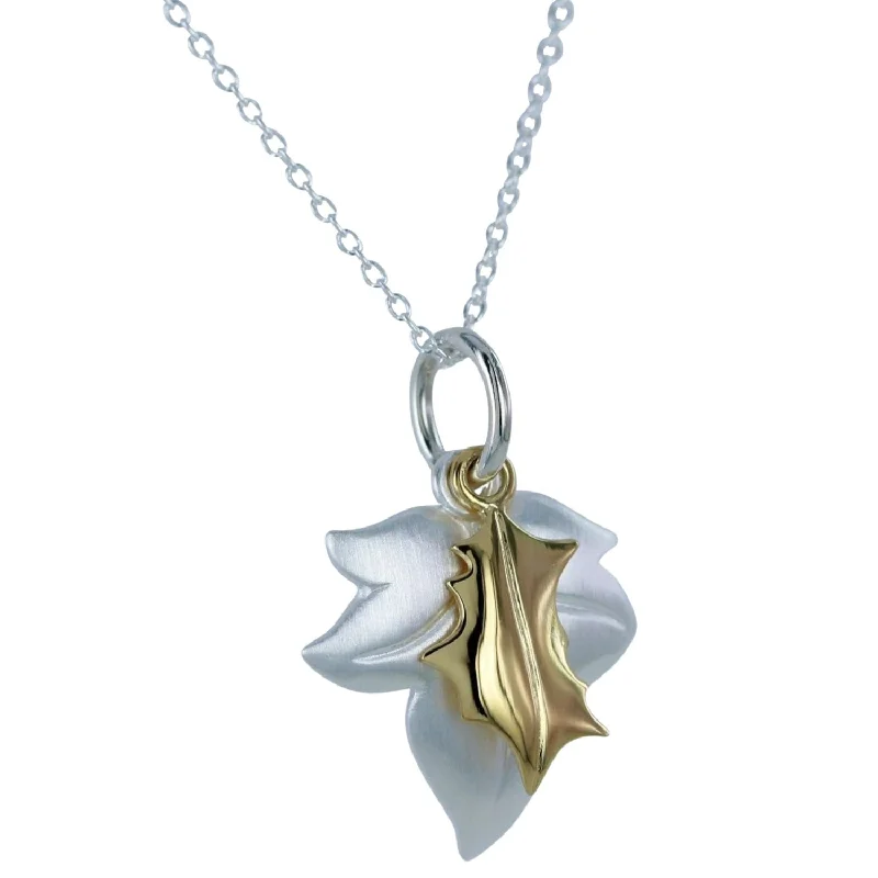 Holly and The Ivy Sterling Silver and Gold Plate Necklace