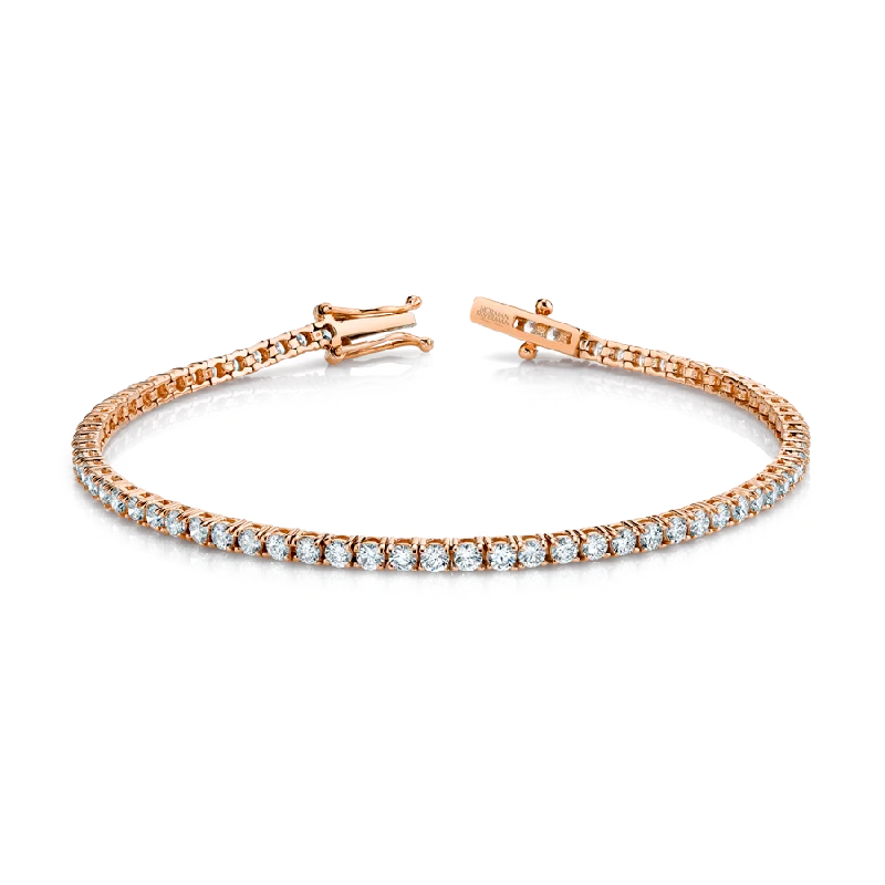 Norman Silverman Signature Tennis Bracelet in Rose Gold