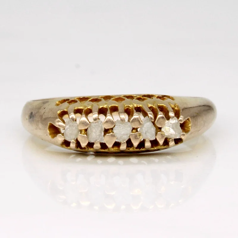 Vintage Table Cut Diamond Ring | 0.04ctw | SZ 6 |