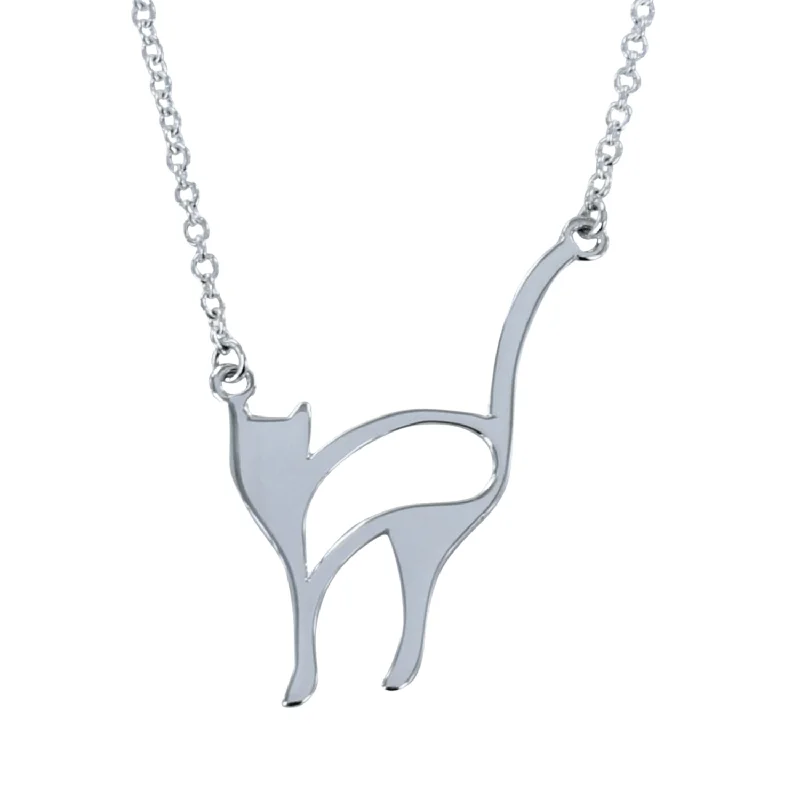 Sterling Silver Snooty Cat Necklace