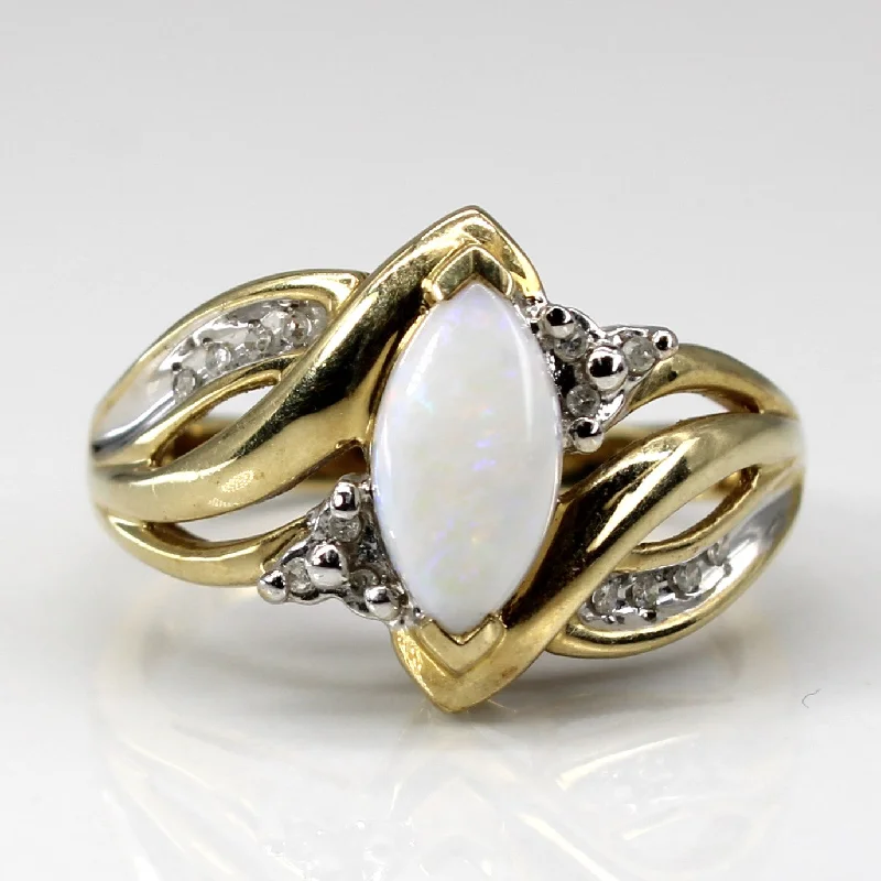 Bypass Opal & Diamond Ring | 0.55ct | 0.04ctw | SZ 7.25 |