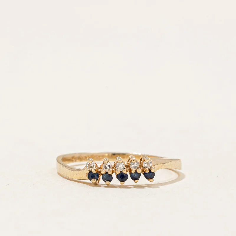 Sapphire & Diamond Ring | 0.03ctw, 0.025ctw | SZ 6.75 |