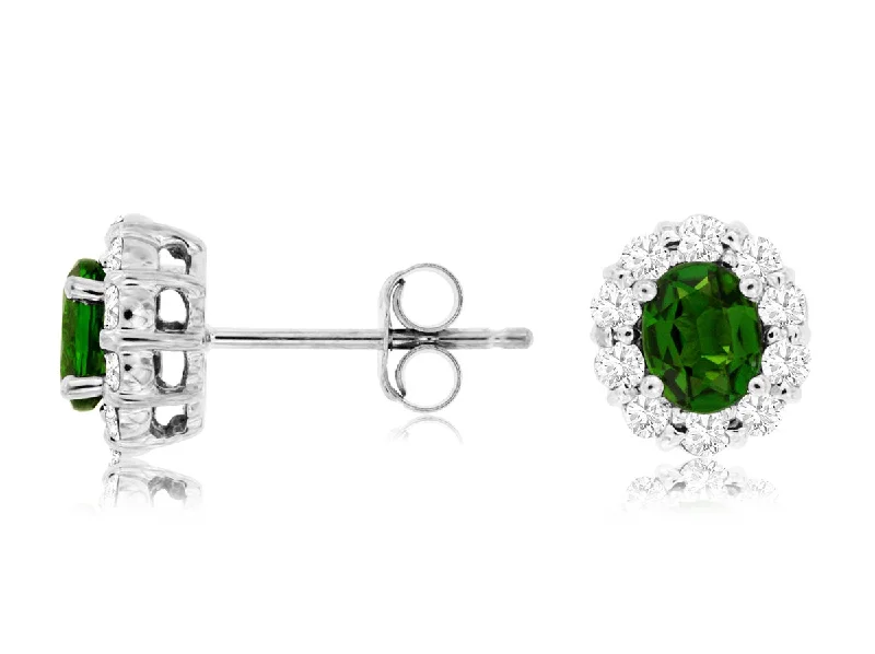 Russalite and Diamond Stud Earrings