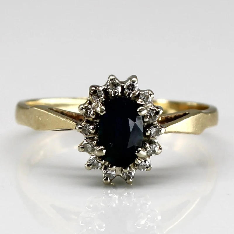 Sapphire & Diamond Cocktail Ring | 0.46ct | 0.07ctw | SZ 6 |