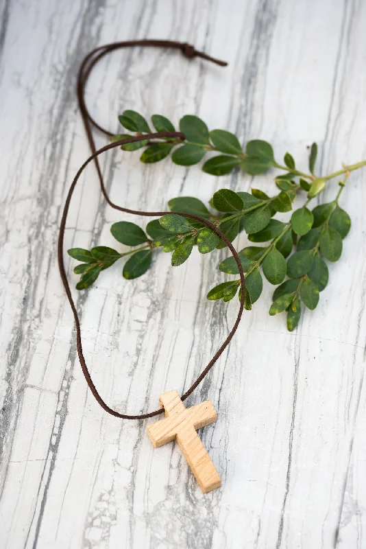 Oak Cross Necklace