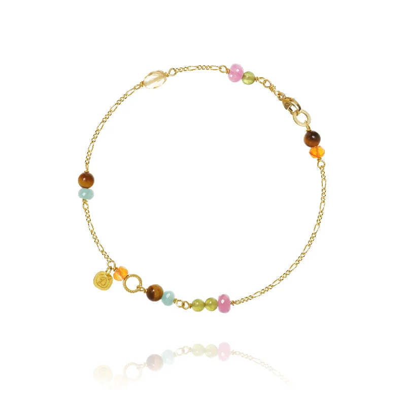 Piccolo Golden Dawn 18K Gold Bracelet w. Gemstones