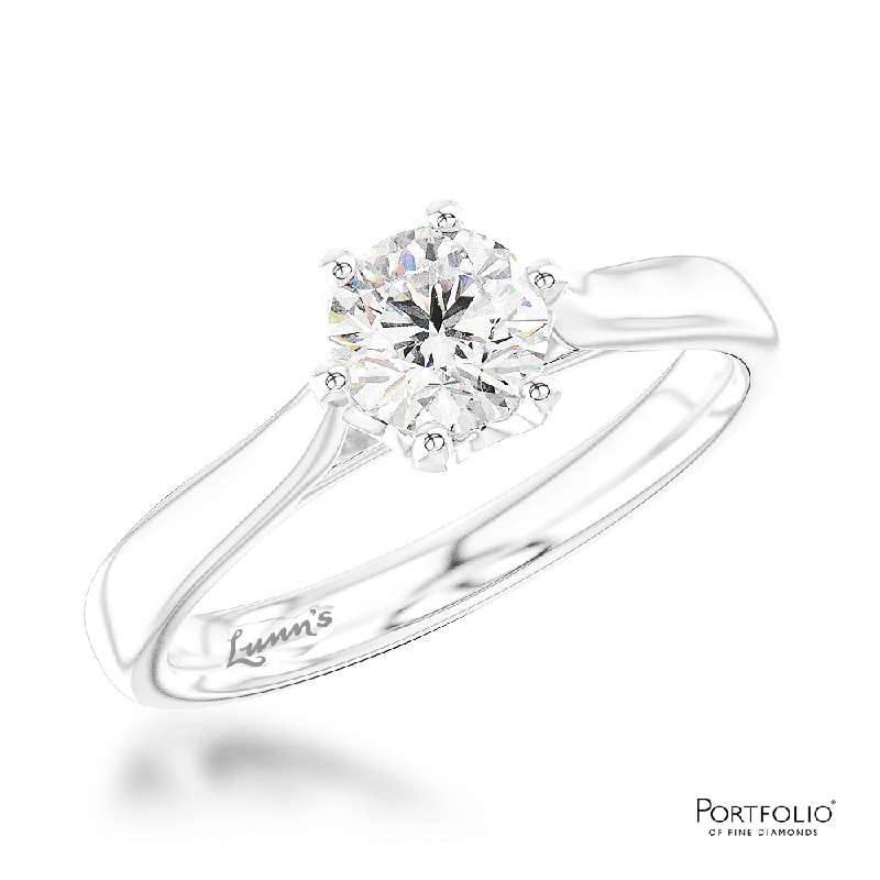 Solitaire 0.50ct E SI1 Diamond Platinum Ring