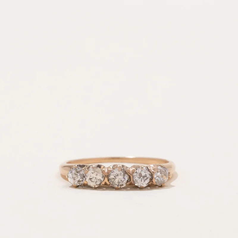 Five Stone Old European Diamond Ring | 0.55ctw | SZ 6.25 |