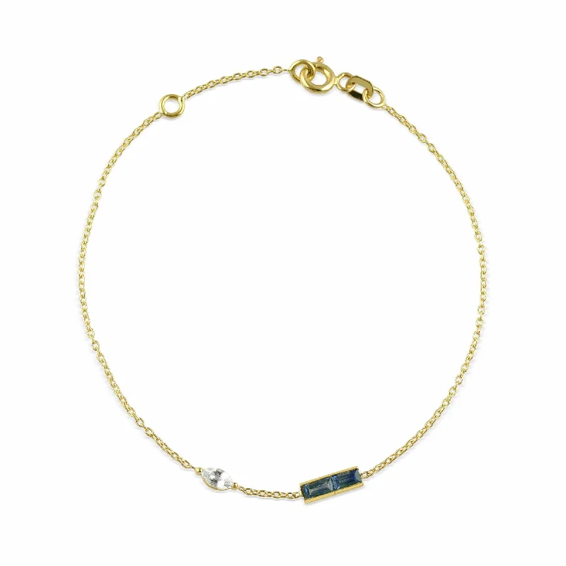 Eline 18K Gold Bracelet w. Sapphires