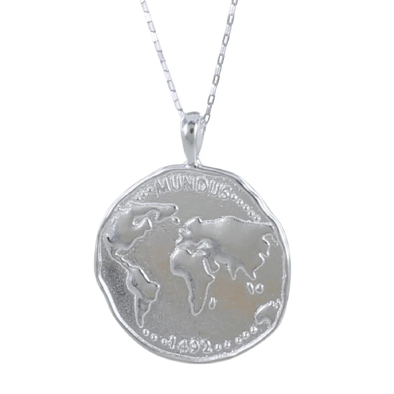 World Coin Sterling Silver Necklace