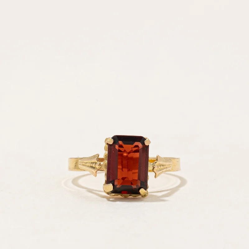 Emerald Cut Garnet Ring | 1.20ct | SZ 4.25 |