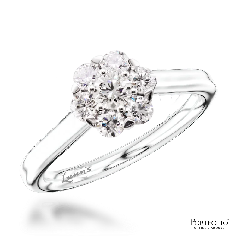 Cluster 0.16ct F VS Diamond Platinum Ring