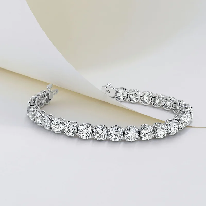 27.36 Carat Straight Line Diamond Bracelet