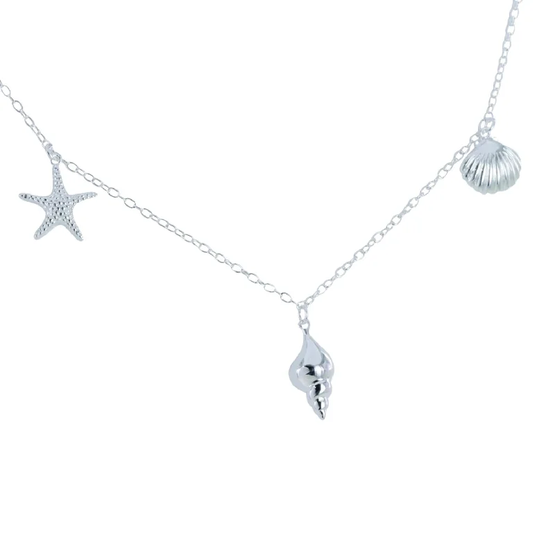 Sterling Silver Rock Pool Charm Necklace