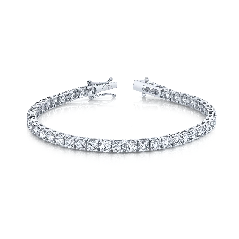 Norman Silverman Signature Tennis Bracelet in White Gold