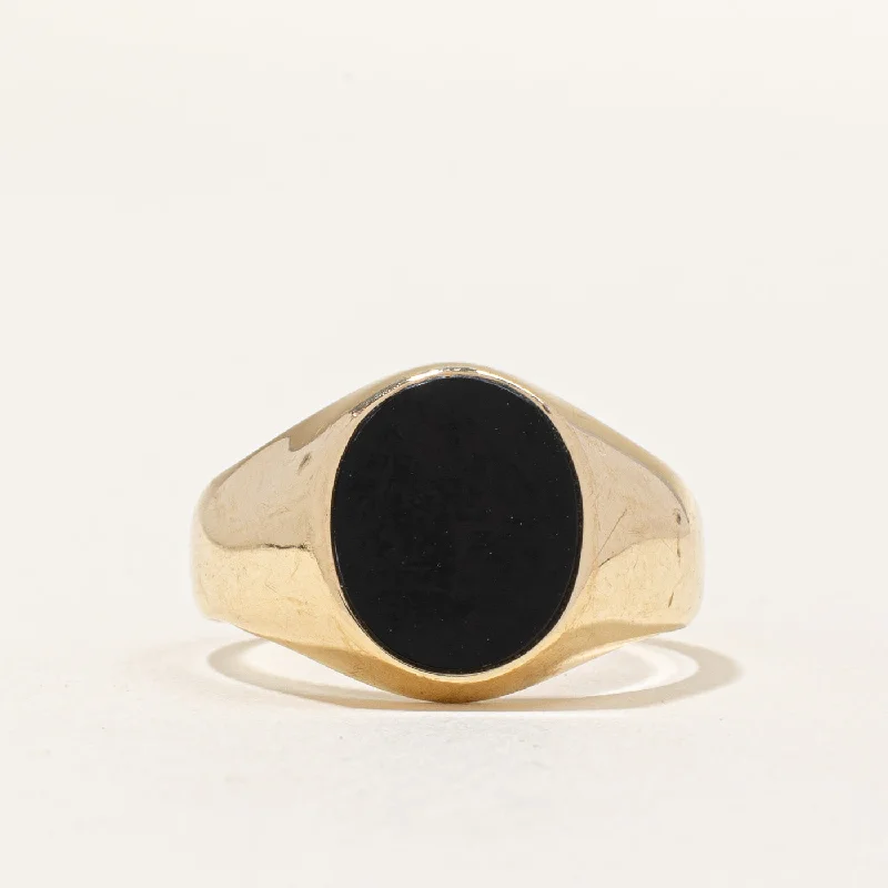 Black Onyx Cocktail Ring | 1.50ct | SZ 10 |