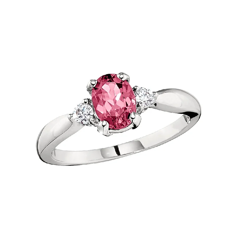 Pink Tourmaline and Diamond Ring