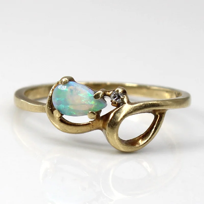 Bypass Opal & Diamond Ring | 0.15ct | 0.008ct | SZ 6 |