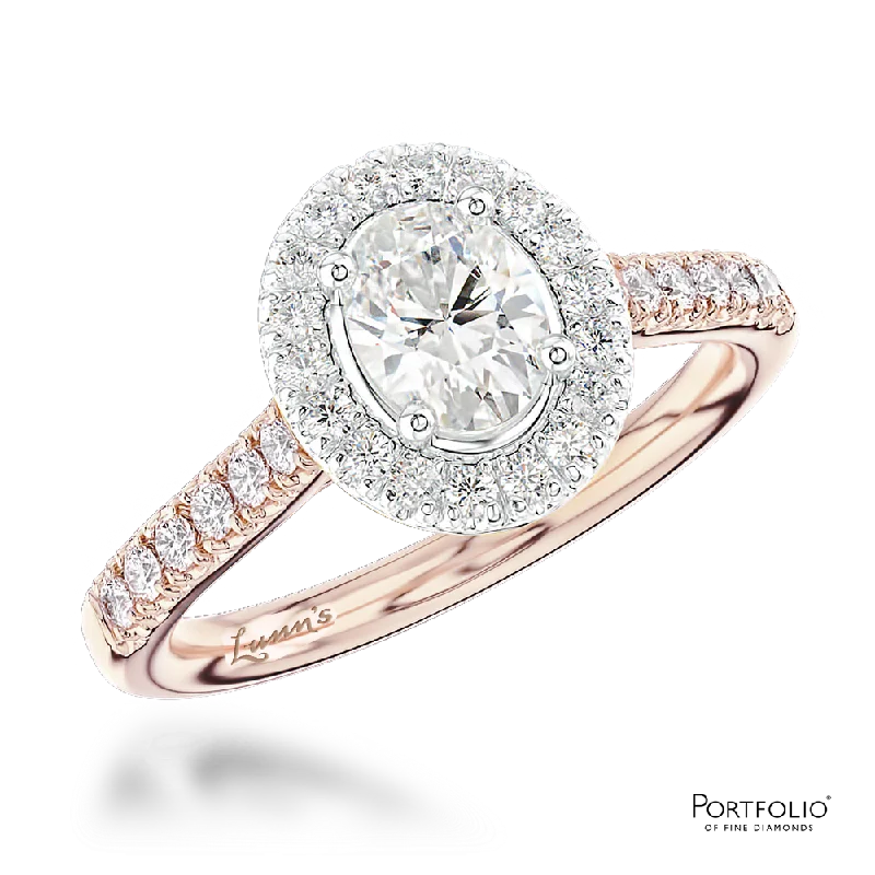 Cluster 0.40ct F VS2 Diamond Rose Gold/Platinum Ring