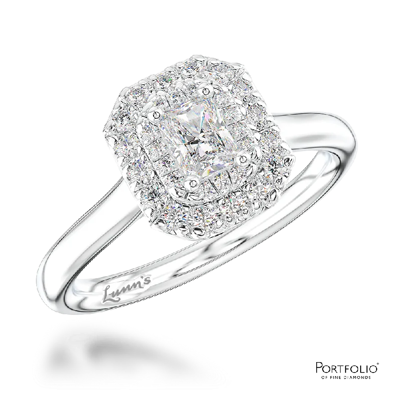 Cluster 0.30ct E VS2 Diamond Platinum Ring