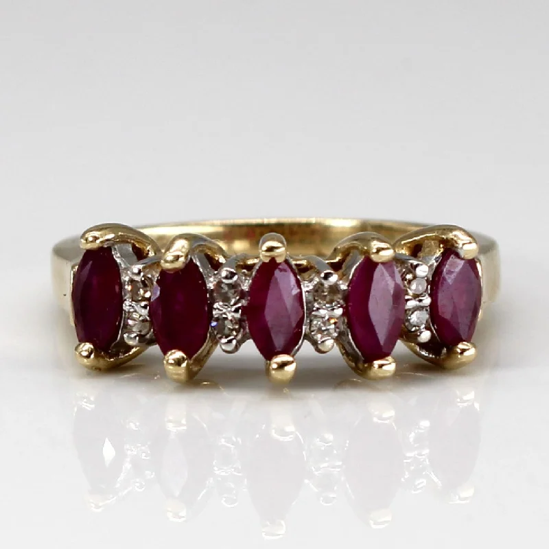 Ruby & Diamond Ring | 0.75ctw | 0.04ctw | SZ 6.75 |