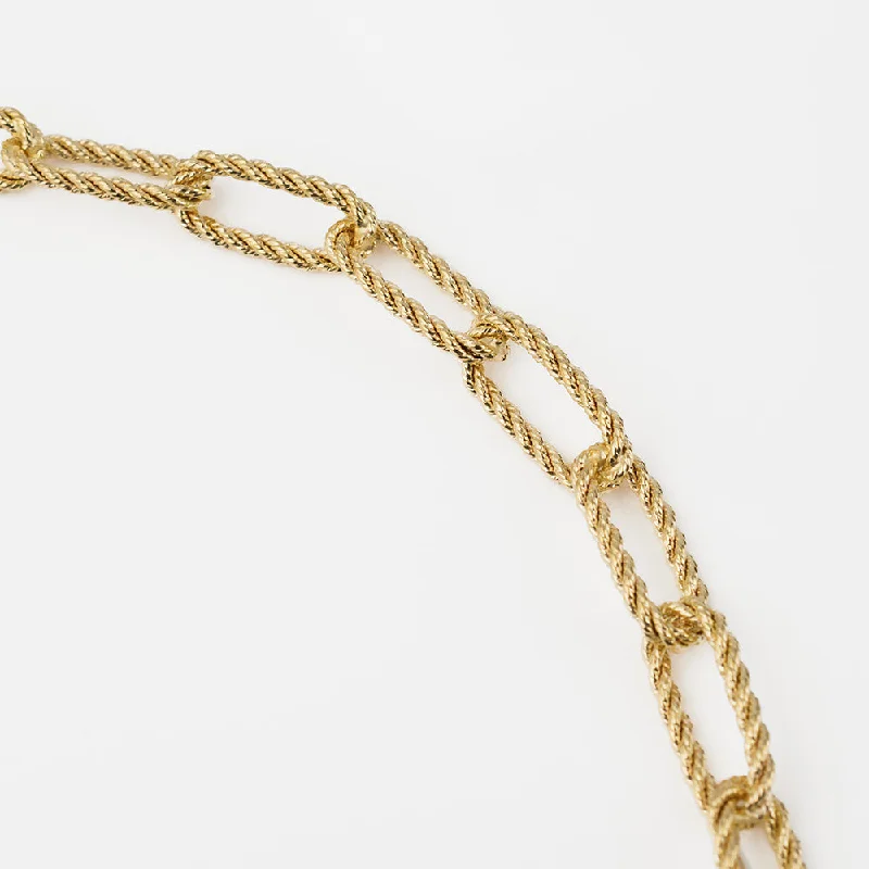 Paperclip Gold Rope Bracelet