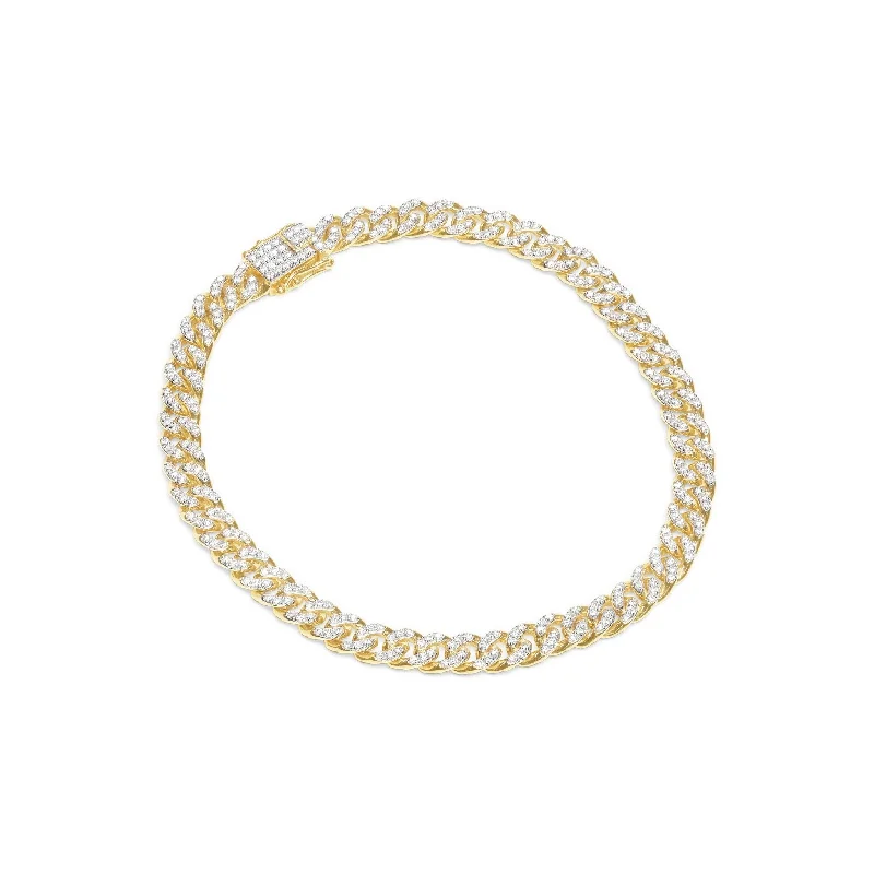 Classic Diamond Cuban Chain Bracelet