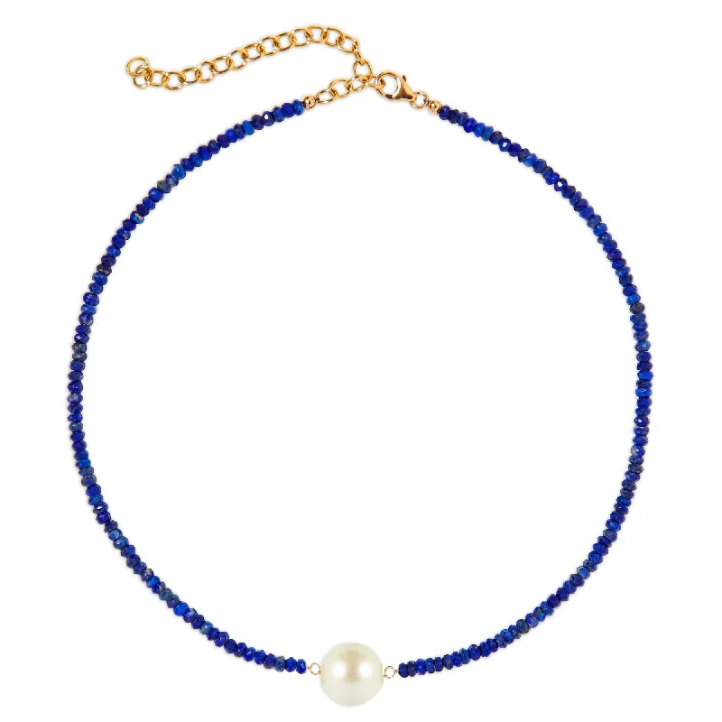 Lapis Pearl Necklace