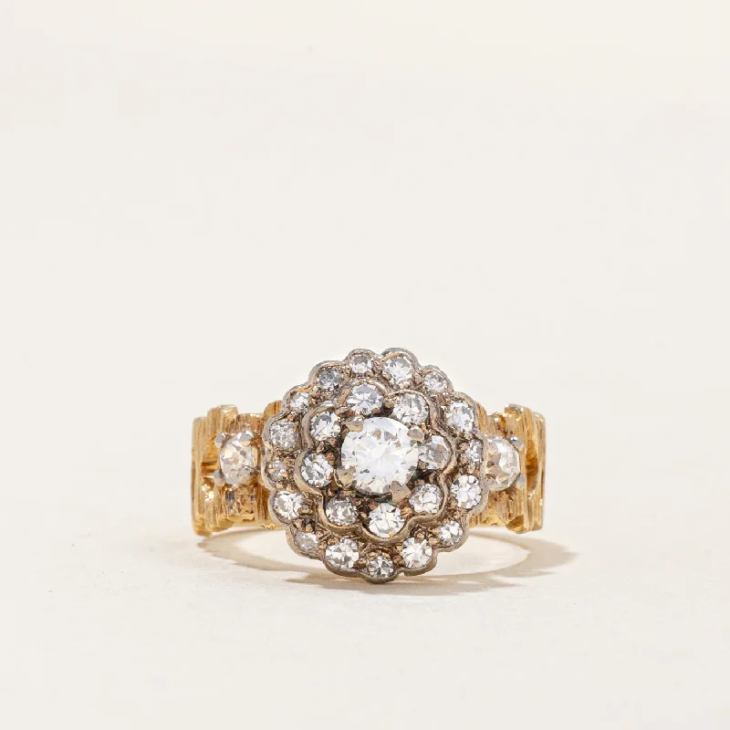 Diamond Halo Ring | 0.69ctw | SZ 5.25 |