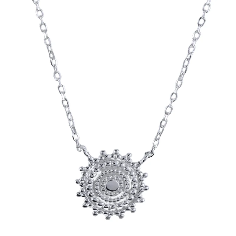 Catherine Wheel Sterling Silver Necklace