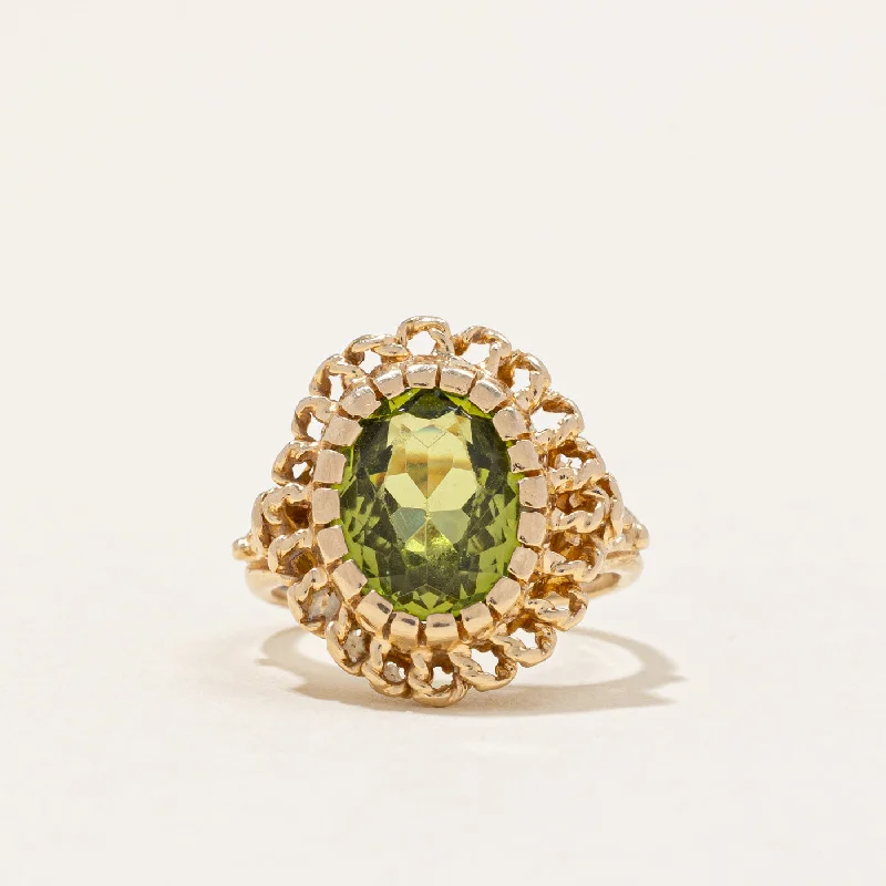 Peridot Cocktail Ring | 1.58ct | SZ 3 |