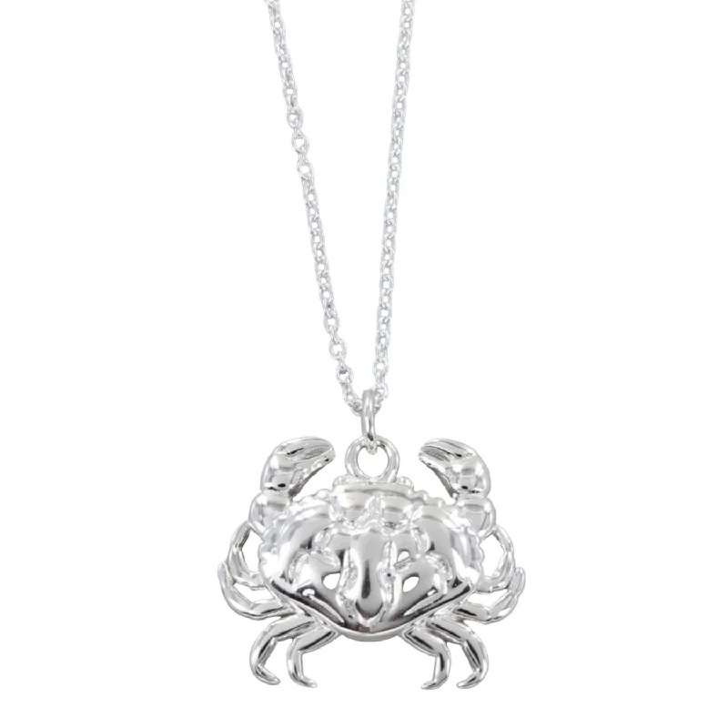 Sterling Silver Crab Necklace