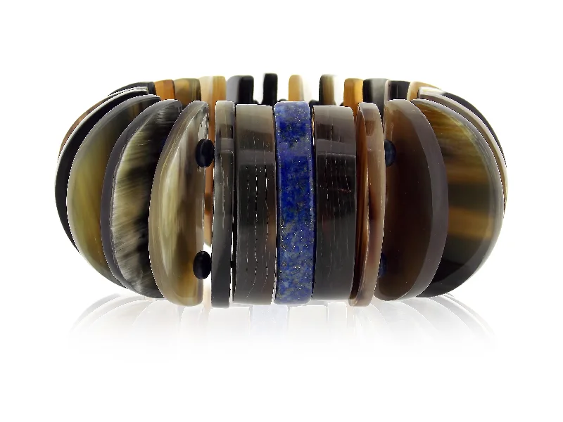 Lapis and Buffalo Horn Bracelet