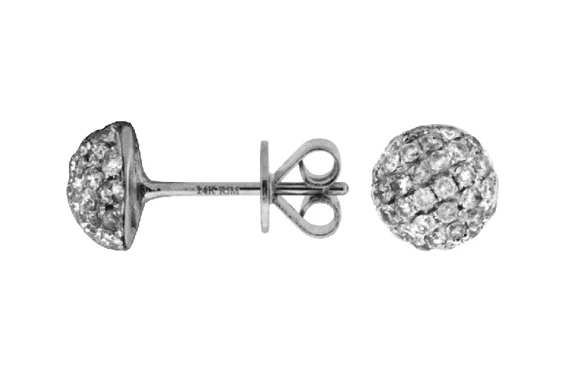 Diamond Cluster Stud Earrings