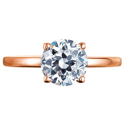 MARK PATTERSON 18K ROSE GOLD SOLITAIRE ENGAGEMENT RING (SETTING ONLY)